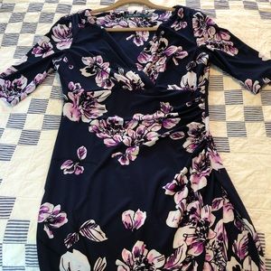Lauren Ralph Lauren Floral Dress - Navy and Pink